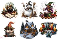 Witchy Christmas Clipart Product Image 5