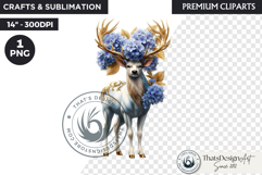 Royal Hydrangea Guardians Fantasy Warrior and Floral Graphic Product Image 1