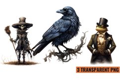 Watercolor Vintage Creepy Halloween sublimation , PNG Product Image 1