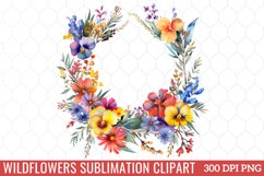 Wildflowers Sublimation Clipart Product Image 1