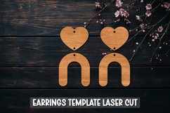 SUPER 50 Valentine Heart Template earrings SVG I Laser Cut Product Image 7