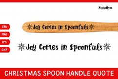 Christmas Wooden Spoon Handle Quotes SVG - Joy Comes Product Image 1
