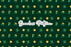 St Patricks Lucky Icons Pattern - Leprechaun &amp; Clovers Product Image 1