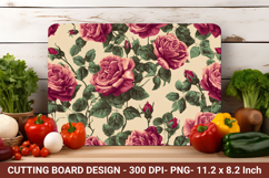 Vintage Rose Flower Cutting Board | Cutting Board png Product Image 1