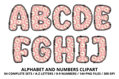 Charming Garden Doodle Alphabet PNG Letters &amp; Numbers 300DPI Product Image 2