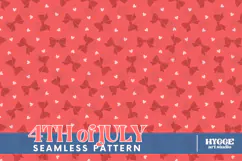 American 4th of July Patriotic Coquette Bow Seamless Pattern Product Image 1
