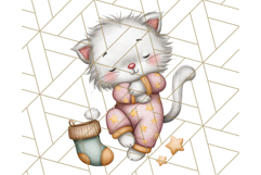 Christmas Pets in Pajamas Clipart PNG, Christmas Png Clipart Product Image 2