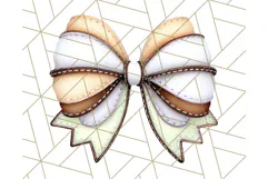 Fall Bow Clipart, Autumn Hair Bows PNG, Fall Ribbon Png Product Image 2