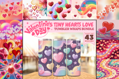 Valentine’s Day Tiny Hearts Tumbler Wrap PNG Big Bundle Product Image 1