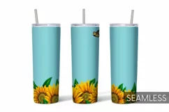 Sunflowers Tumbler Sublimation | 20 oz | Taper | Straight Product Image 1