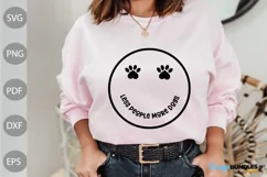 Less People More Dogs SVG Design / Dog Mom SVG Cut Files Product Image 1