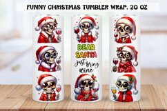 Funny christmas Skeleton quote Tumbler Wrap|PNG. Product Image 1