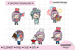 Cheerleader Bundle, Chibi Clipart, PNG, SVG and EPS Product Image 1