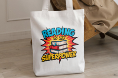 Reading Is My Superpower PNG | Book Lover Sublimation Design Product Image 3