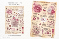 Summer Peony Junk Journal Pages Product Image 3