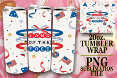 Cheerful evenings 20oz tumbler wrap, Patriotic Product Image 1