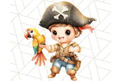Cartoon Pirate Kids and Animals PNG Clipart for Fun Designs Product Image 2