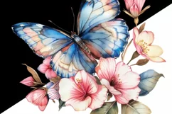 Floral Butterfly PNG, Digital Print for Tshirt Sublimation Product Image 2