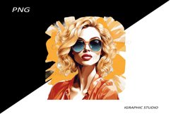 Retro Comic Style Pop Art Girls Clipart Png Product Image 1