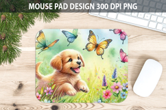 Watercolor Dog Mouse pad Sublimation - Animal PNG Design Product Image 1