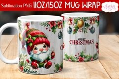 Merry Christmas mug wrap PNG Sublimation, 11oz and 15oz Product Image 2