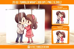Valentines day Tumbler Wrap Designs, Sublimation Wrap Product Image 1