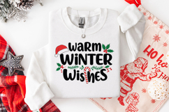 Warm Winter Wishes SVG - Cozy Holiday Greeting Design Product Image 2