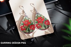 Stained Glass Christmas flowers Earring Design Product Image 1