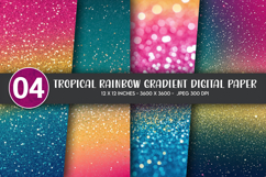 Tropical Rainbow Gradient Digital Paper Product Image 1