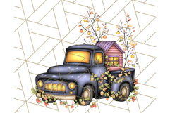 Halloween Cottagecore Truck PNG Clipart, Fall Style Clip Art Product Image 2