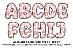 Romantic Coquette Alphabet PNG Letters &amp; Numbers 300DPI Product Image 2