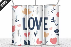 Lovely Hearts Tumbler Design | Valentine's Day Tumbler Wrap Product Image 2