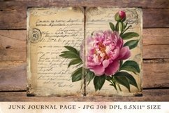 Printable Junk Journal Pages roses 3 Product Image 1