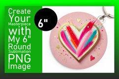 Playful Circle Design Coaster PNG , Heart Product Image 1