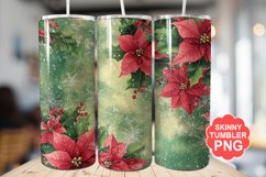 Christmas Flowers Tumbler | Christmas Tumbler Wrap Product Image 1