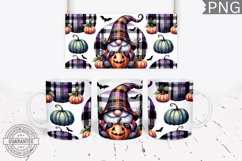 Halloween Gnome Mug Wrap Sublimation - Halloween PNG Product Image 1