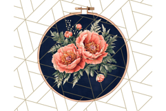 Floral Sewing Clipart PNG Vintage Sewing Elements Needlework Product Image 2