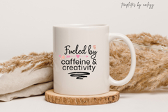 Fueled by Caffeine &amp; Creativity T-Shirt Template | Canva Product Image 2