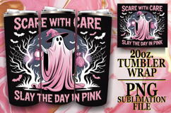 JOYFUL PRESENT 20oz TUMBLER WRAP, Ghost Cancer Product Image 1