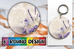 Floral Fantasy Design Circle - Sublimation Elegance Round Product Image 1