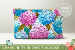 Hydrangea Cosmetic Bag PNG, Nature Cosmetic Bag Template Product Image 1