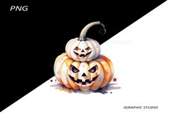Halloween white Pumpkin Clipart Product Image 1