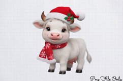 Cute Watercolor Christmas Farm Clipart PNG Product Image 1