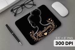 Afro Girl / Woman braided hair Mouse Pad, Black Queen PNG Product Image 1