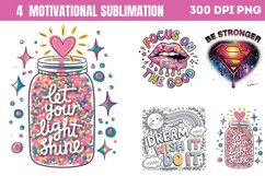 Motivational Sublimation Quotes Bundle PNG Product Image 3