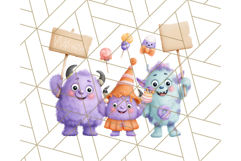 Halloween Costume Parade Clipart PNG with Monsters Clip Art Product Image 2