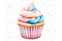 Pastel Sweet Treats Clipart, Ice Cream, Cakes, Donuts Png Product Image 2