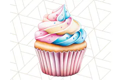 Pastel Sweet Treats Clipart, Ice Cream, Cakes, Donuts Png Product Image 2