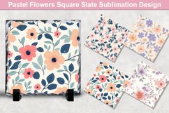 Pastel Flowers Square Sublimation Slate Designs Product Image 1