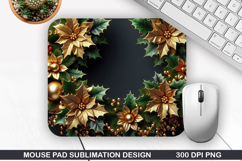 Flowers Mouse Pad Sublimation,Christmas Mouse Pad PNG Design Product Image 1